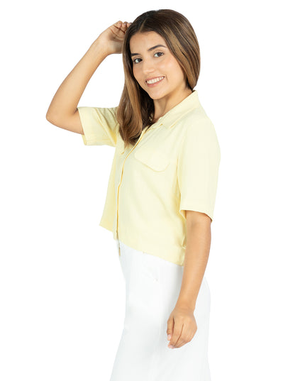 Camisa de Lino Paula Amarillo