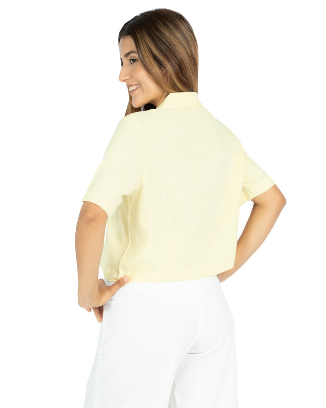 Camisa de Lino Paula Amarillo