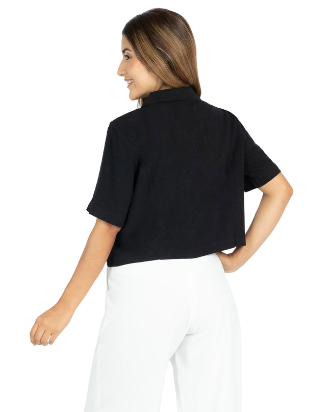 Camisa de Lino Paula Negro