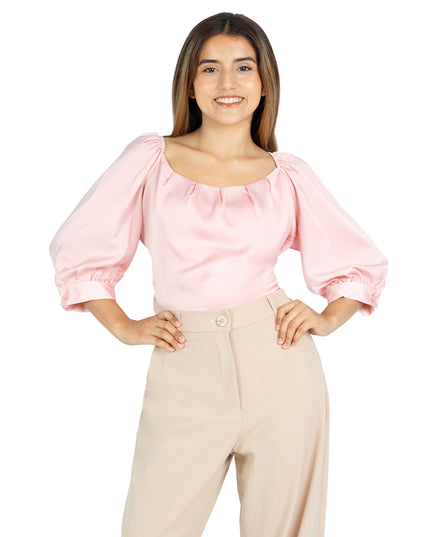 Blusa en Satín Thalia Rosa