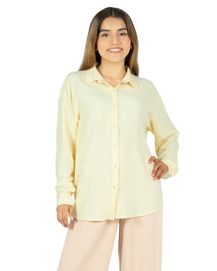 Camisa de Lino Triana Amarillo