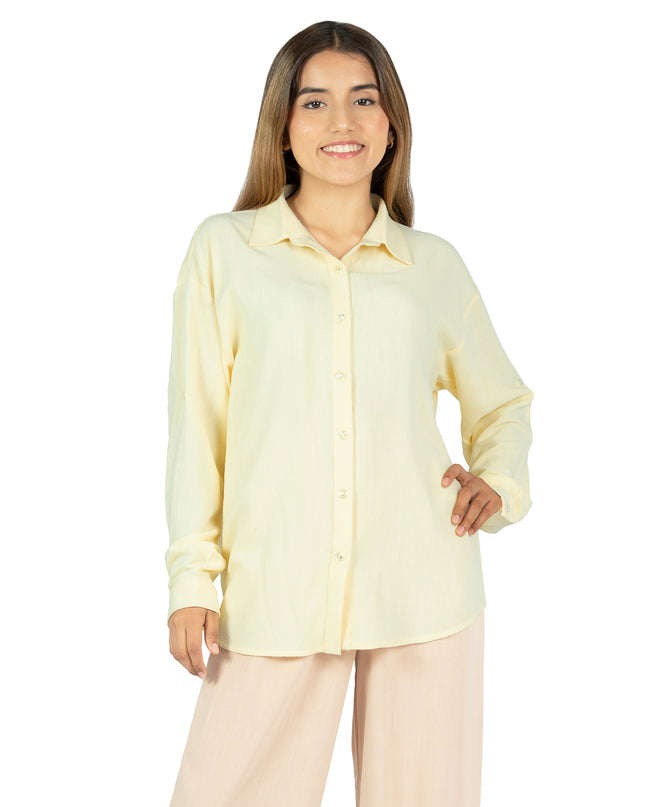 Camisa de Lino Triana Amarillo