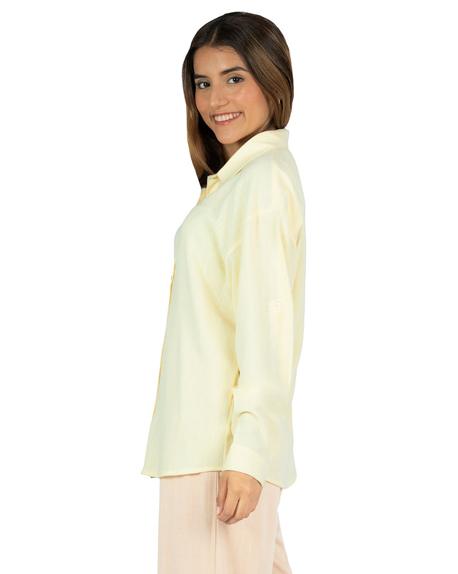 Camisa de Lino Triana Amarillo