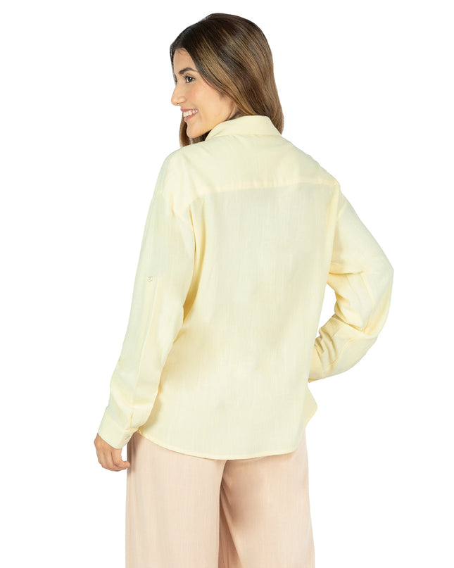 Camisa de Lino Triana Amarillo