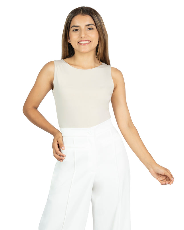 Body en Venecia Manga Acero Beige