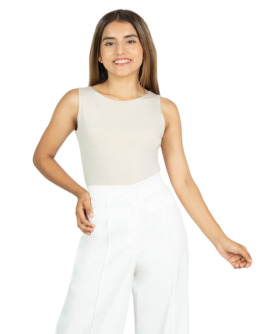 Body en Venecia Manga Acero Beige