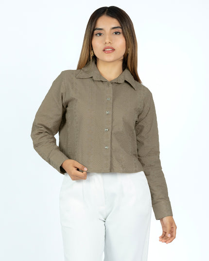 Camisa de Cotton Maia Moca