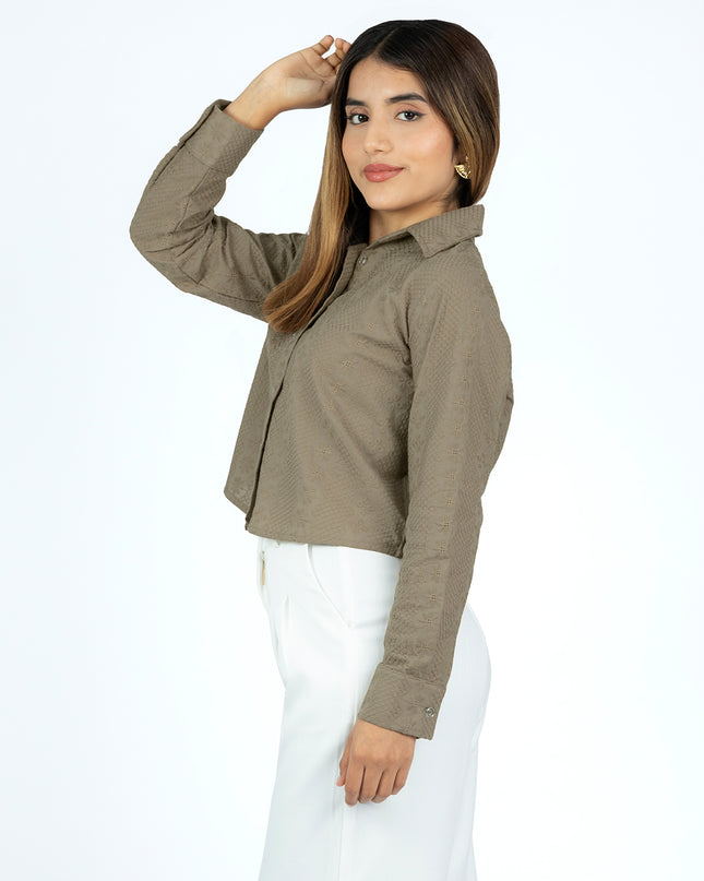 Camisa de Cotton Maia Moca