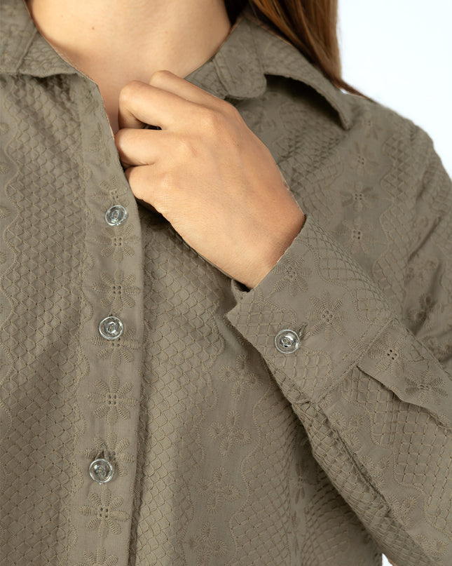 Camisa de Cotton Maia Moca