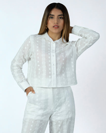 Camisa de Cotton Espiga Maia Blanco