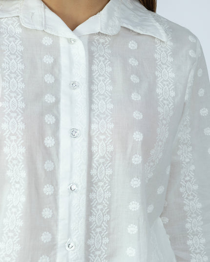 Camisa de Cotton Espiga Maia Blanco