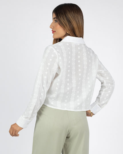 Camisa de Cotton Espiga Maia Blanco
