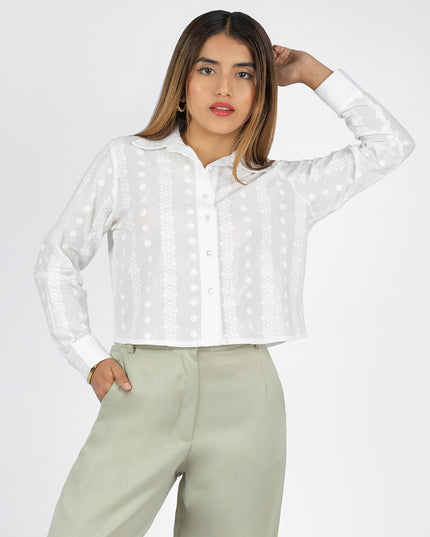 Camisa de Cotton Espiga Maia Blanco