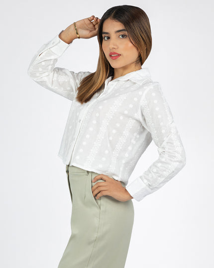 Camisa de Cotton Espiga Maia Blanco