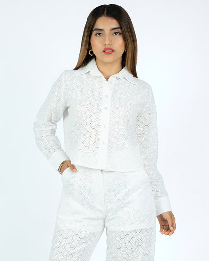 Camisa de Cotton Ovalo Maia Blanco