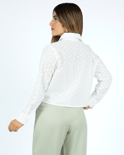 Camisa de Cotton Ovalo Maia Blanco