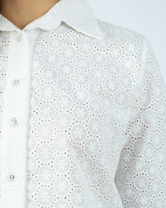 Camisa de Cotton Ovalo Maia Blanco