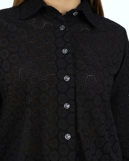 Camisa de Cotton Ovalo Maia Negro