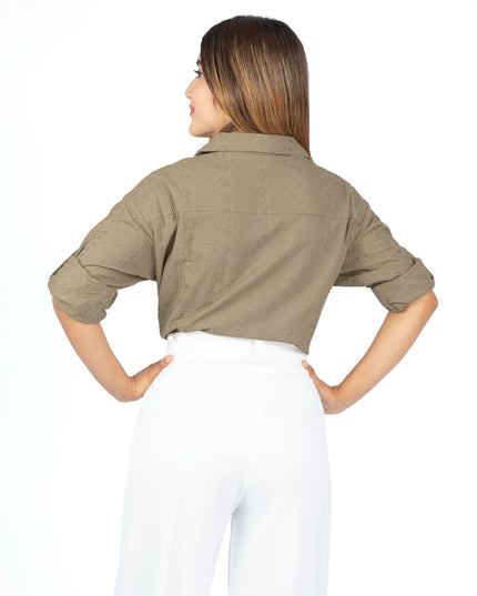 Camisa de Cotton Triana Moca