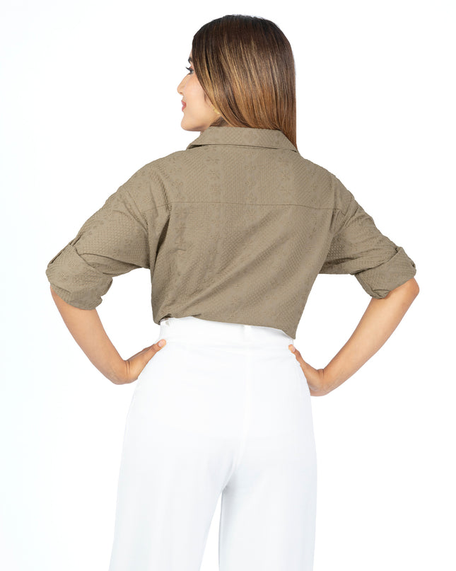 Camisa de Cotton Triana Moca