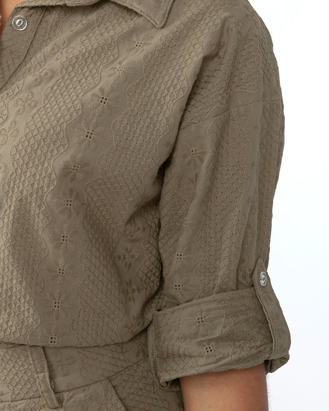 Camisa de Cotton Triana Moca