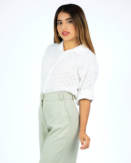 Camisa de Cotton Ovalo Triana Blanco