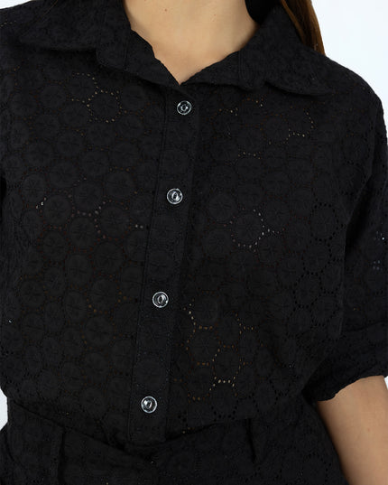 Camisa de Cotton Ovalo Triana Negro