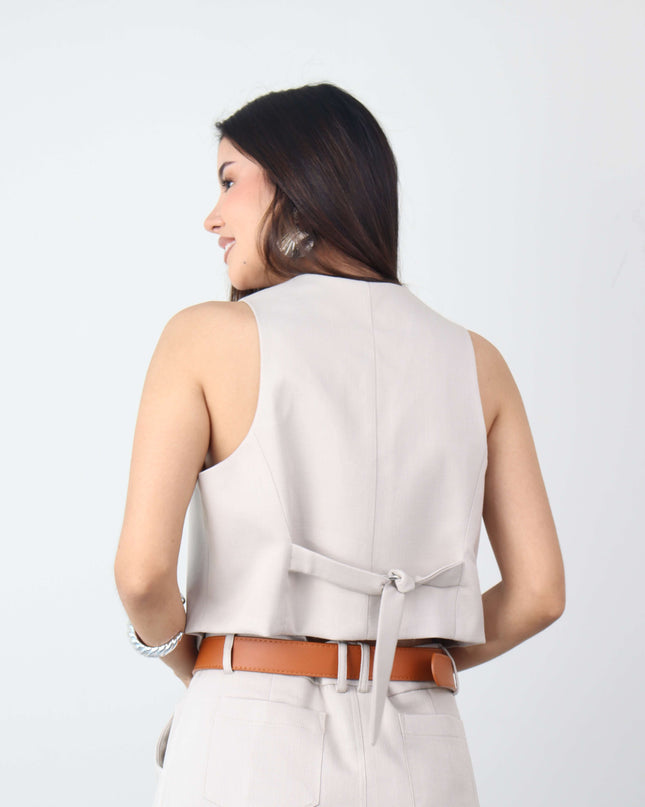 Chaleco ABBY en Lino Rayón