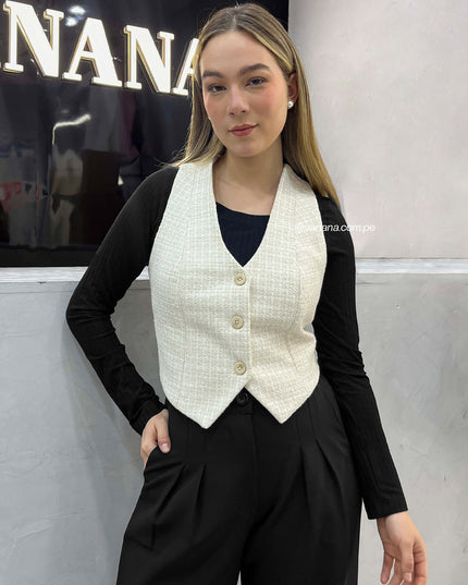 Chaleco de Lanilla Abby Beige