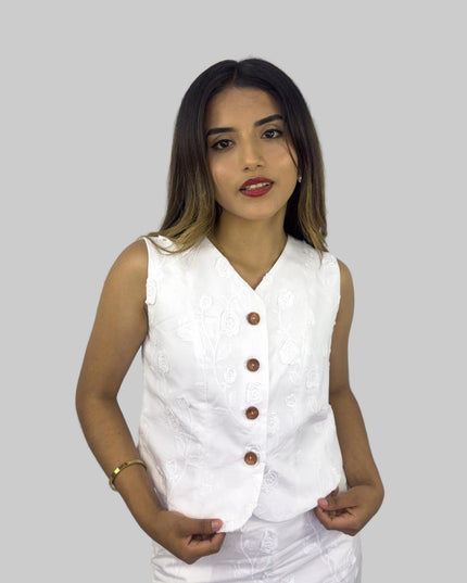 Chaleco ROMA en Galia bordado