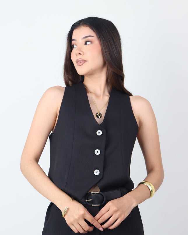 Chaleco ABBY en Lino Rayón