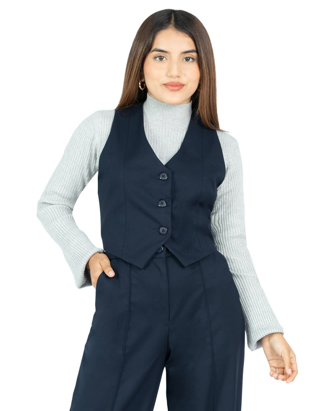 Chaleco en Sisley Abby Azul Marino