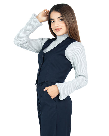 Chaleco en Sisley Abby Azul Marino