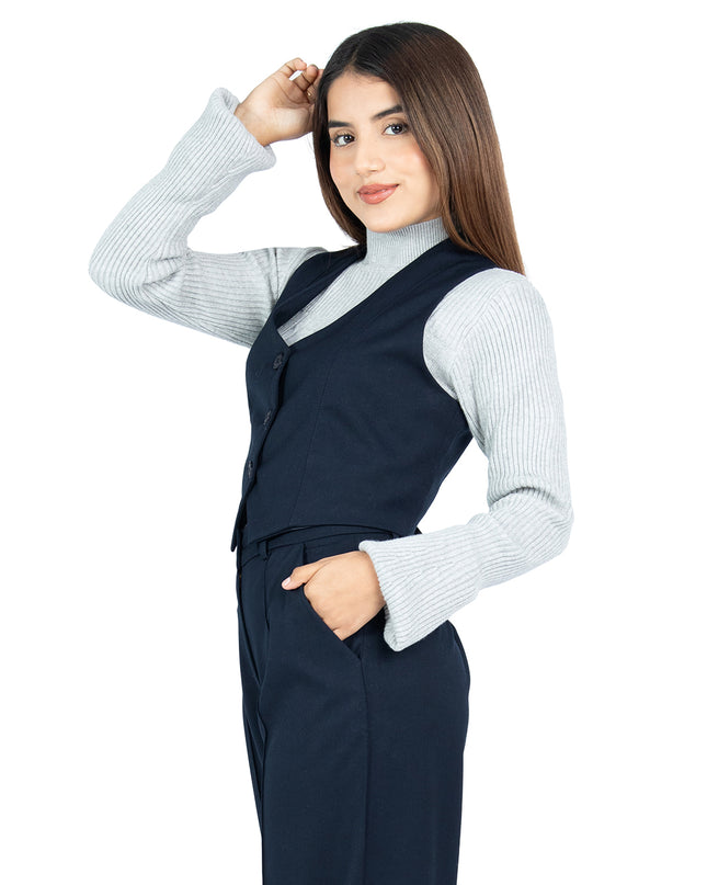 Chaleco en Sisley Abby Azul Marino