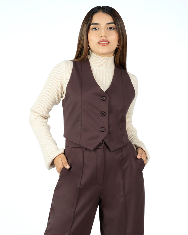 Chaleco en Sisley Abby Marrón