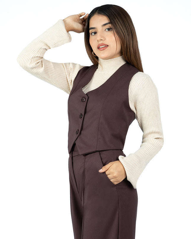 Chaleco en Sisley Abby Marrón