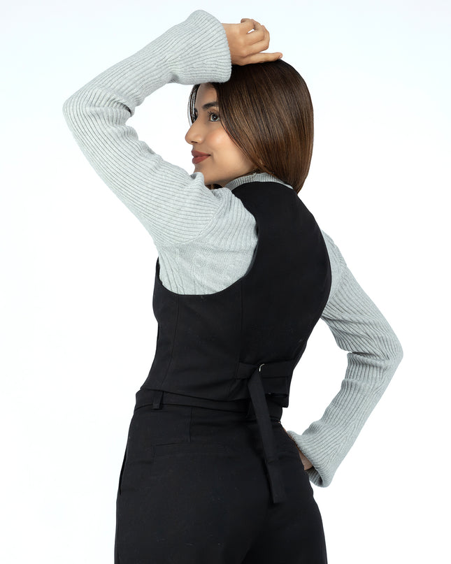 Chaleco en Sisley Abby Negro