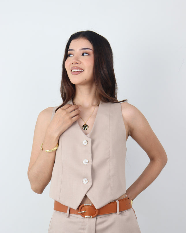 Chaleco ABBY en Lino Rayón