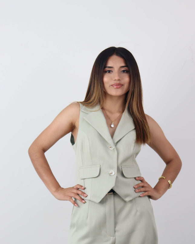 Chaleco YSABEL en Lino Rayón