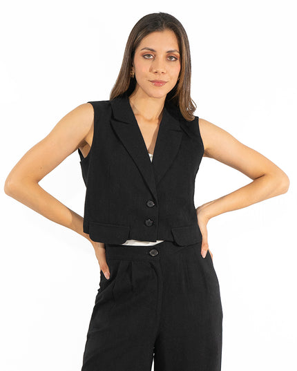 Chaleco de Lino Lili Negro