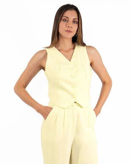 Chaleco de Lino Narel Amarillo