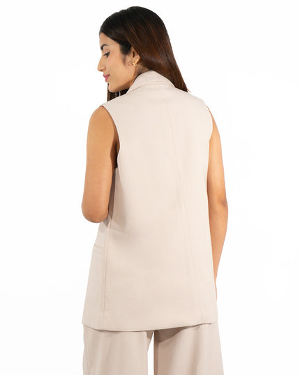 Chaleco en Milano Siena Beige
