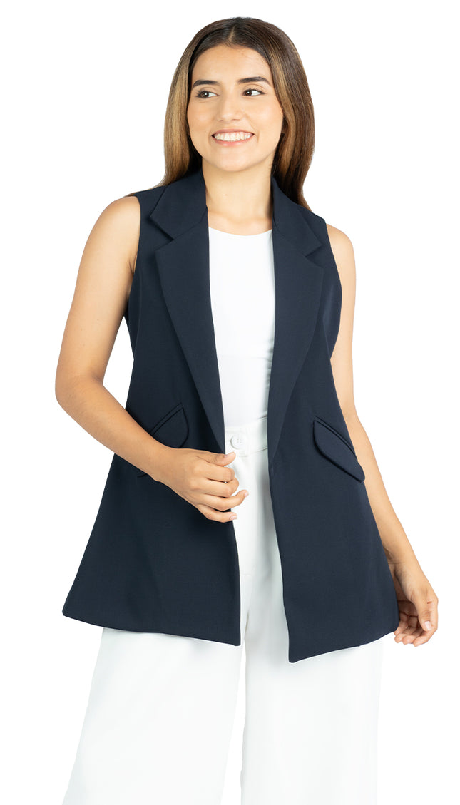 Chaleco Xiana en Klein, Azul Marino