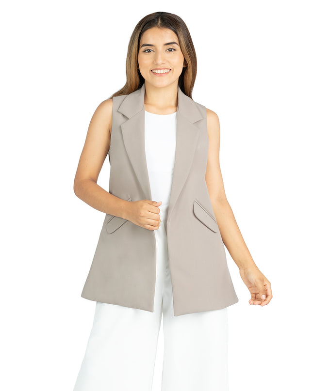Chaleco en Klein Xiana Beige Oscuro