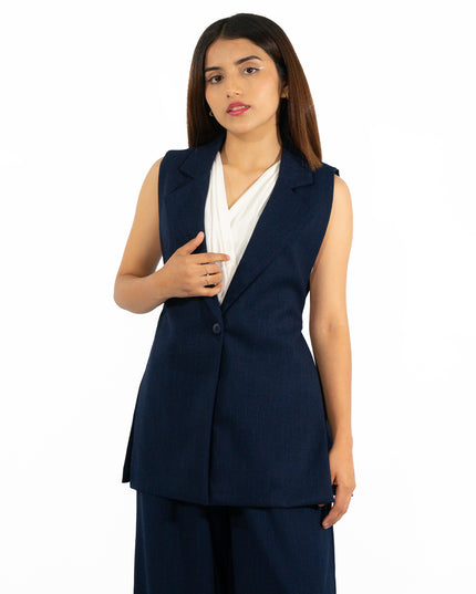 Chaleco en Milano Zara Azul Marino