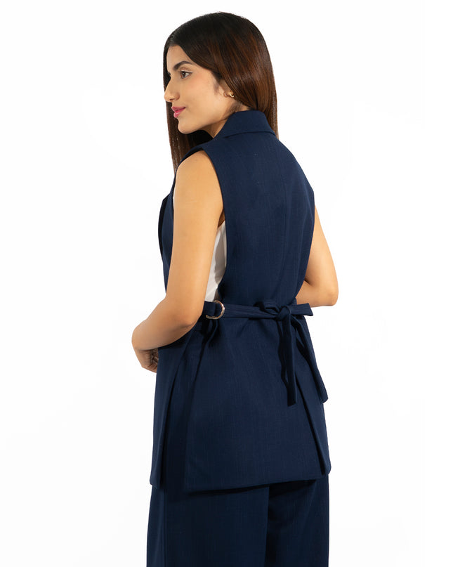Chaleco en Milano Zara Azul Marino