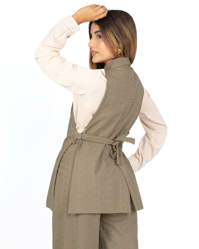 Chaleco de Cotton Zara Moca