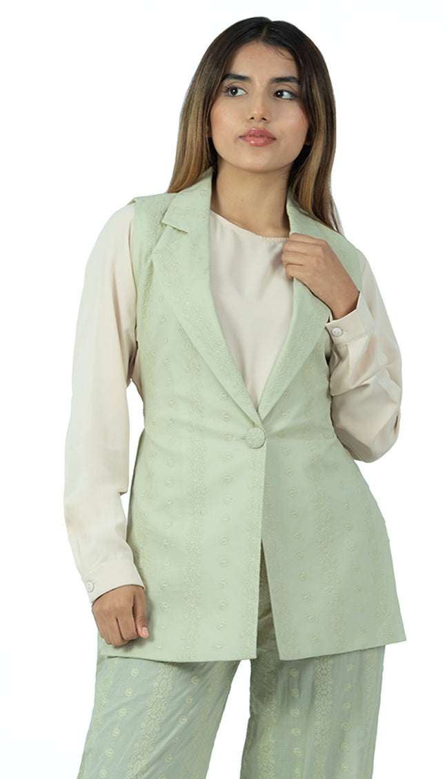 Chaleco Zara de Cotton Espiga, Menta