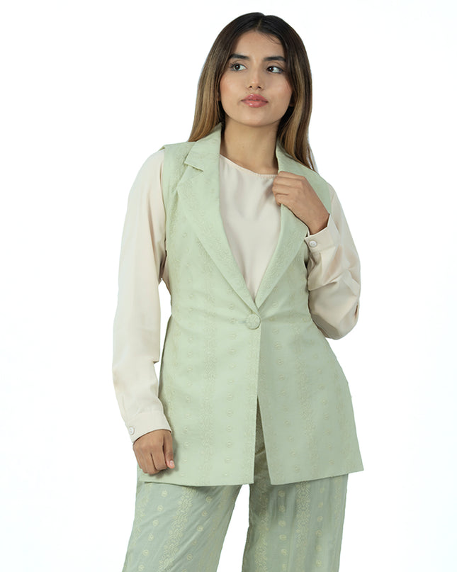 Chaleco de Cotton Espiga Zara Menta