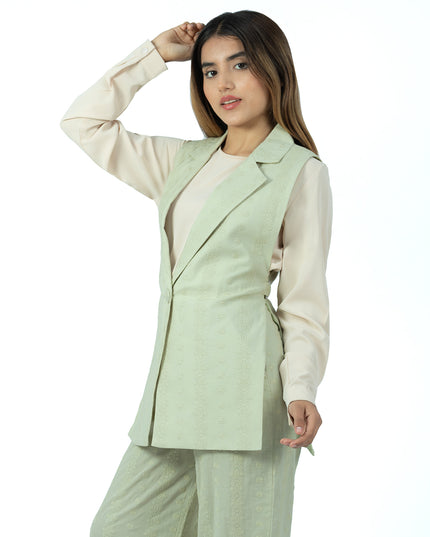 Chaleco de Cotton Espiga Zara Menta